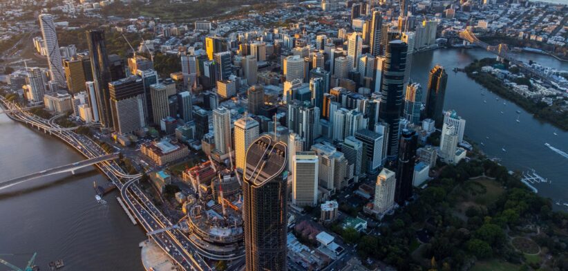 Brisbane CBD aerial. | Newsreel