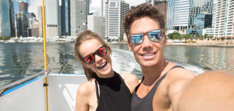 Young people on the Brisbane River. | Newsreel