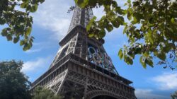 Eiffel Tower with Olympic Rings