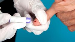 Finger prick blood test. | Newsreel