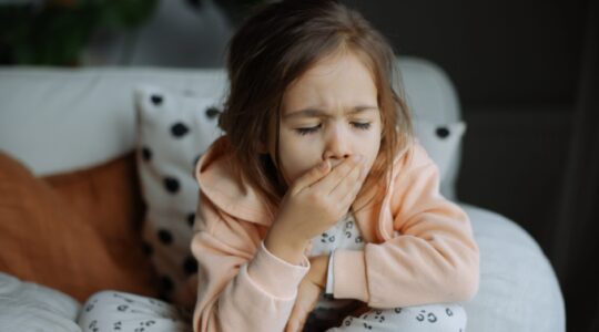 Sick child coughing