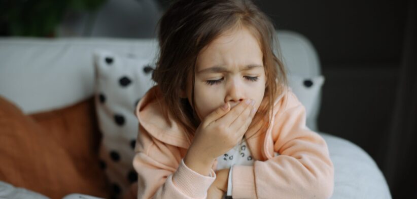 Sick child coughing