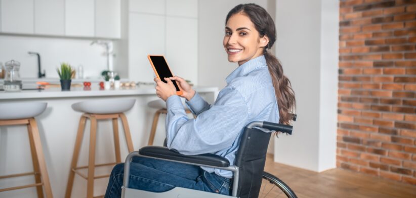 Disabled woman with home automation system. | Newsreel