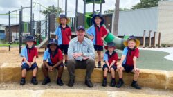 St Stephen's School Algester principal John Bates and students. | Newsreel