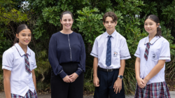 Emmaus College Jimboomba Lisa Atholwood and students. | Newsreel