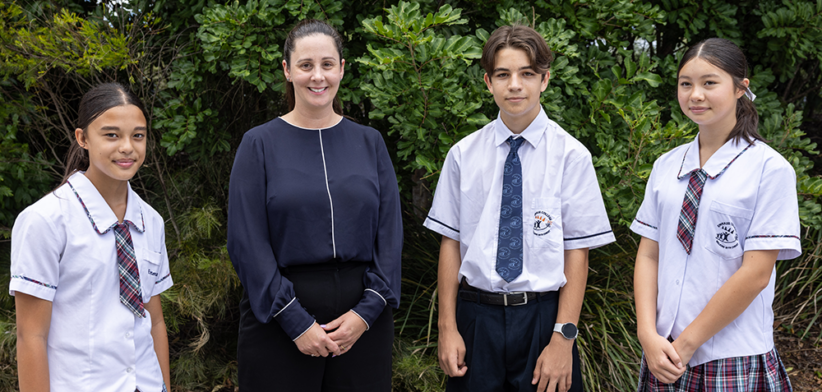 Emmaus College Jimboomba Lisa Atholwood and students. | Newsreel