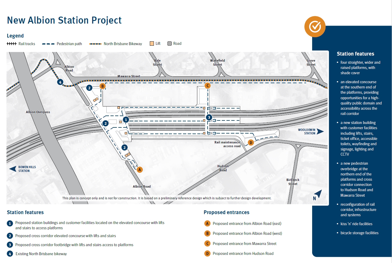 New Albion station map