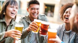 Group of friends drinking. | Newsreel