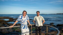 Filmmaker and environmentalist Kal Glanznig, left, and pro-surfer, mental health advocate and founder of the Good Human Factory Cooper Chapman. | Newsreel