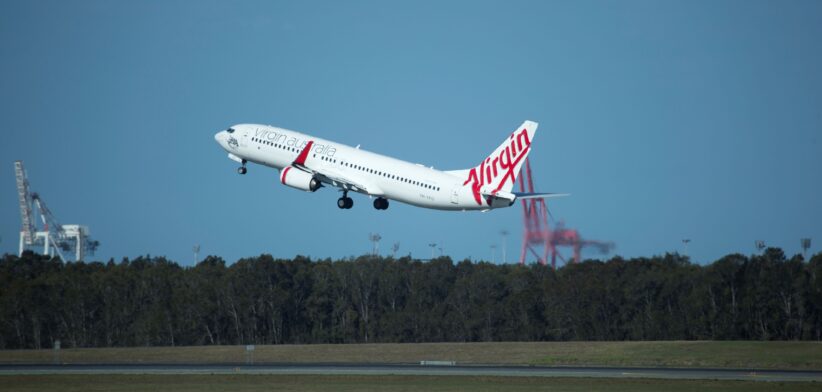 Virgin plane takes of from Brisbane Airport . | Newsreel