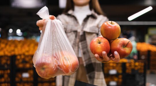 Fruit in plastic bag. | Newsreel