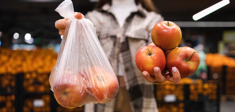 Fruit in plastic bag. | Newsreel