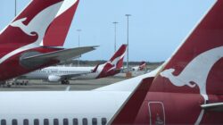 Qantas planes at Brisbane terminal. | Newsreel