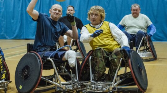 Wheelchair rugby players. | Newsreel