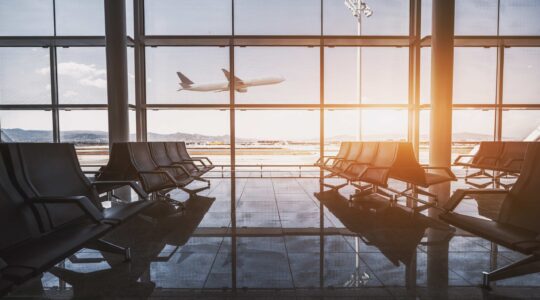 Empty airport lounge. | Newsreel