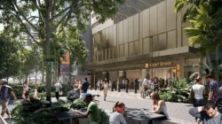 Artist's impression of the entrance to the new Albert Street train station in Brisbane. | Newsreel