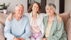 Old couple and young person. | Newsreel