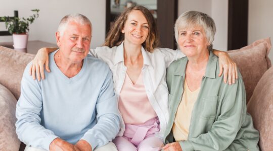 Old couple and young person. | Newsreel