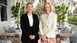 Queensland Rhodes Scholar 2025 Matisse Reed with Queensland Governor Jeannette Young. | Newsreel