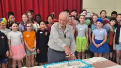 St Catherine’s Catholic Primary Wishart School Year 6 students with Doug. | Newsreel