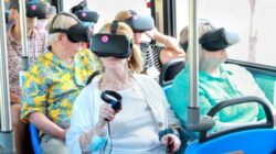 Virtual reality bus tour. | Newsreel