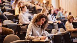 Students in a university lecture. | Newsreel