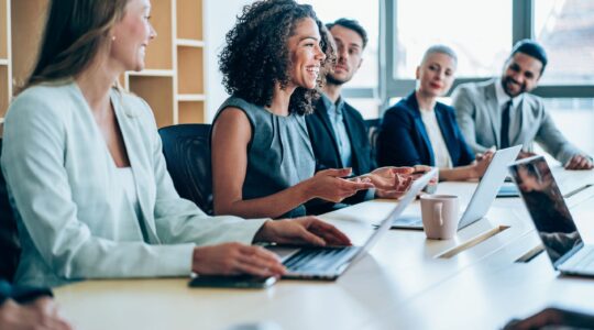 Majority women in boardroom. | Newsreel