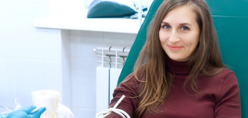 Person donating blood. | Newsreel