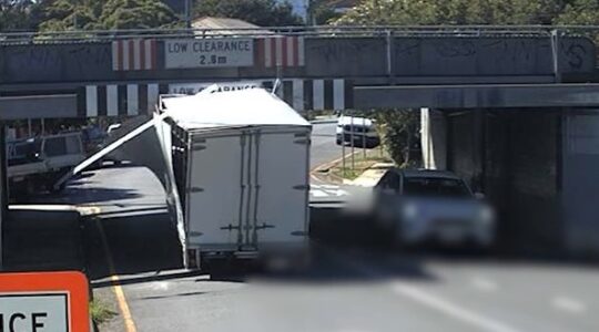 Bridge strike. Brisbane Queensland