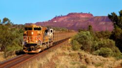 Iron ore train. | Newsreel