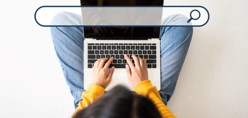 Woman searching online. | Newsreel