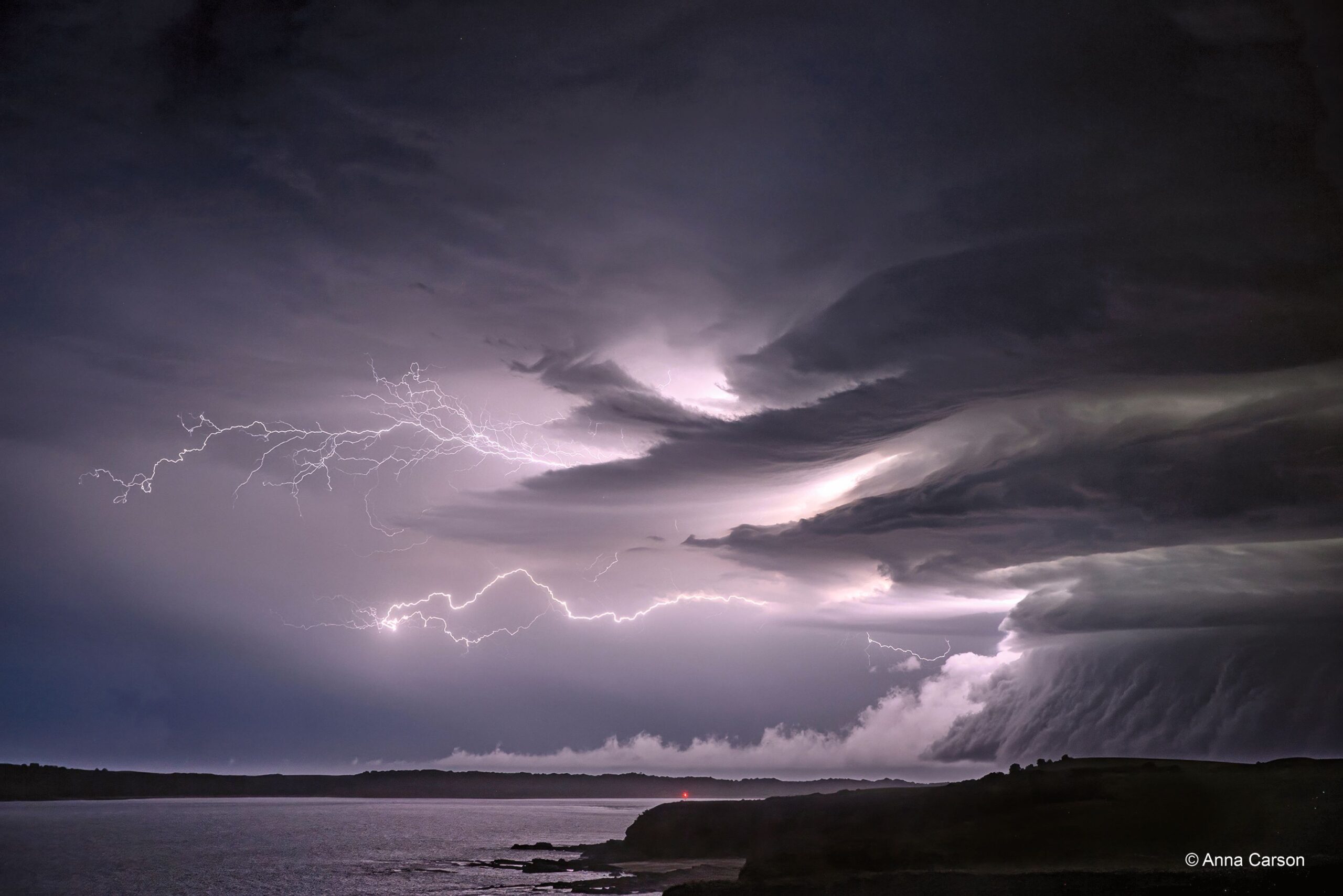 August - Lightning strike, San Remo, Vic – Anna Carson