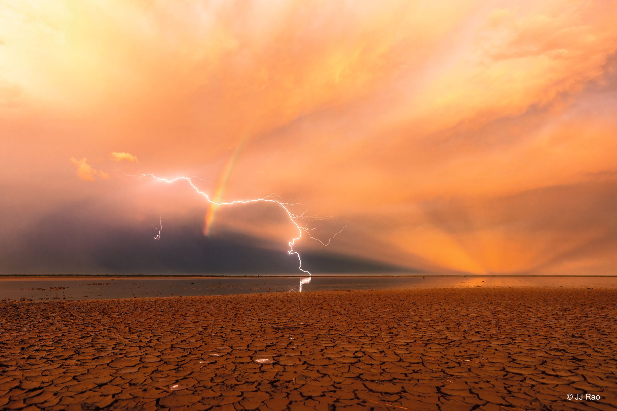 May - Rainbow and lightning, Derby, WA - JJ Rao