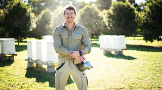 Dr Cooper Schouten - Director of Southern Cross University's Bee Research and Extension Lab.