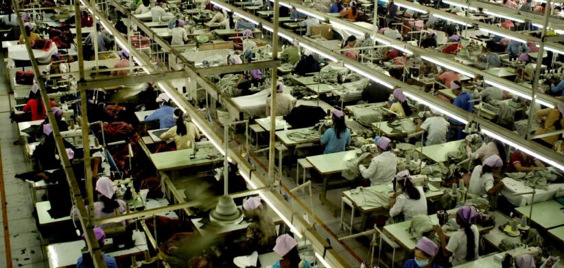 Clothes factory in Asia. | Newsreel