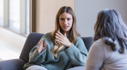 Young woman in counselling session. | Newsreel