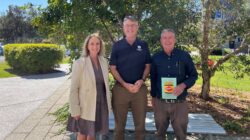 Jamie and Libb Callister with Dean of Science and Engineering Jon Hill