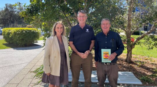 Jamie and Libb Callister with Dean of Science and Engineering Jon Hill