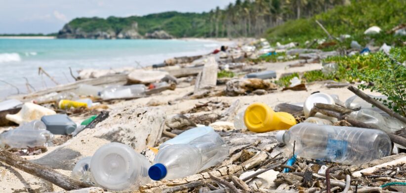 Plastics polluting a beach. | Newsreel