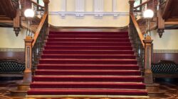 Queensland Parliament House stairs. | Newsreel