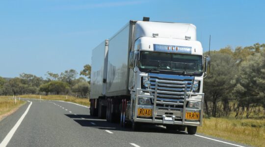 Road train Queensland Outback. | Newsreel