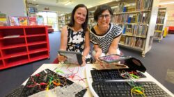 Teacher librarians Nena Morgante, right, and Lisa Irwin.