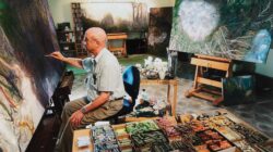 Brisbane artist William Robinson in his studio. | Newsreel