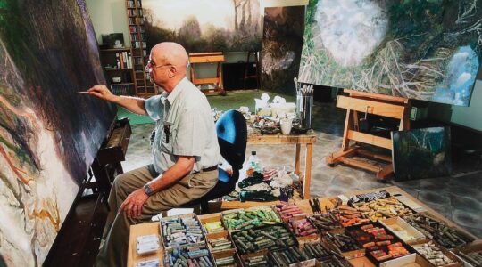 Brisbane artist William Robinson in his studio. | Newsreel