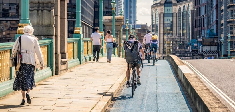 Bike path separated from road. | Newsreel