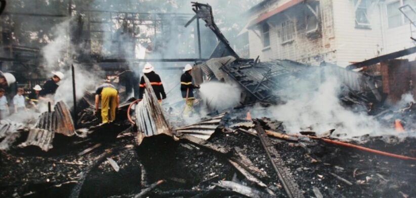 Oakdale Guest House fire, Ipswich, 1990. | Newsreel