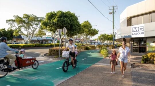 Bike lane Mooloolaba, Sunshine Coast, Queensland. | Newsreel