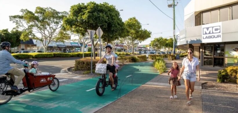 Bike lane Mooloolaba, Sunshine Coast, Queensland. | Newsreel