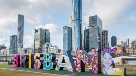 Brisbane sign. | Newsreel