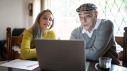 Elderly couple on computer. | Newsreel